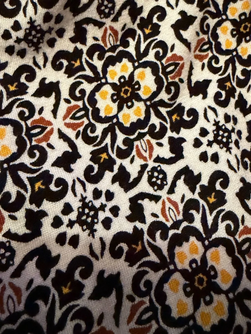 Boden Knot Front Floral Print Jersey Dress, Black/Clover Swirl size 6 R